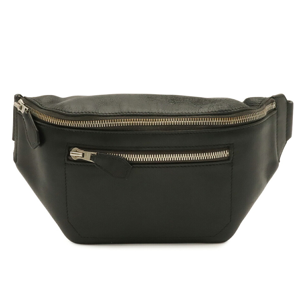 HERMES Cityslide Cross PM Bag, Body Waist Shoulder Veau Swift Leather, Black,...